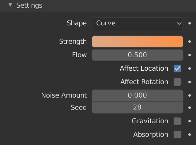 Blender Force Field Flow
