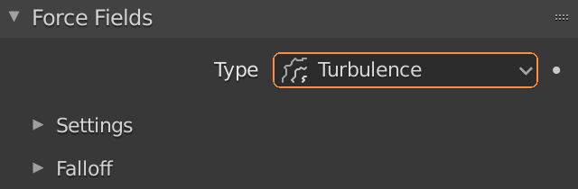 Blender Force Field Turbulence Tab Settings