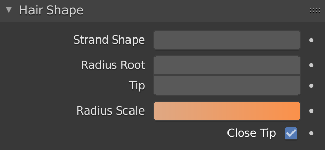 Blender Hairs Radius Scale